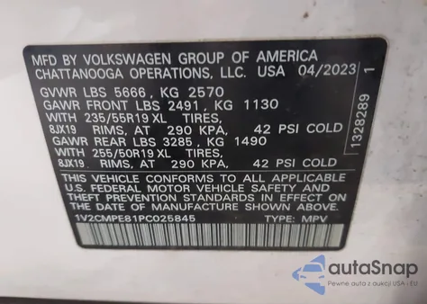 2023 Volkswagen Id.4 Pro from USA, damaged, VIN 1V2CMPE81PC025845